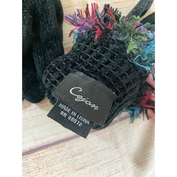 Cejon Women's Black Knit Classic Winter/ Fall Gloves - OS - Picture 6 of 8